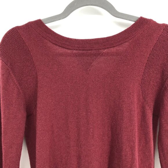 Lululemon Wine Berry Sunset Savasana Pullover cross open back sweater - Picture 5 of 16